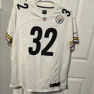 NFL White and Black Men's Retired Franco Harris Jersey #32